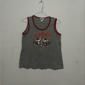 La SENZA Gray Tank Top with Red Trim